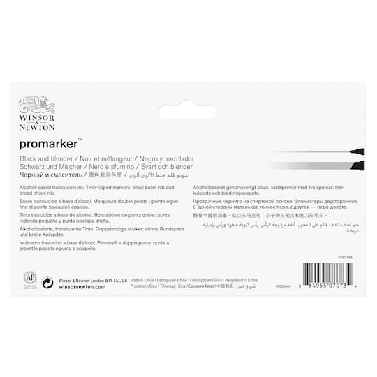 Winsor & Newton® ProMarker™ Black & Blender Marker Set